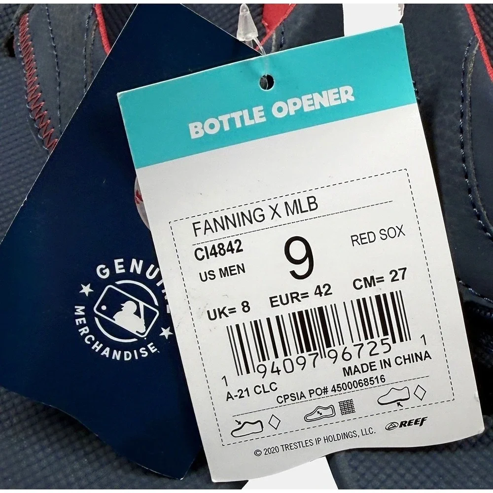Reef Fanning x MLB Sandals / Flip-Flops - NWT Mens 9 Boston Red Sox - #49218-H9